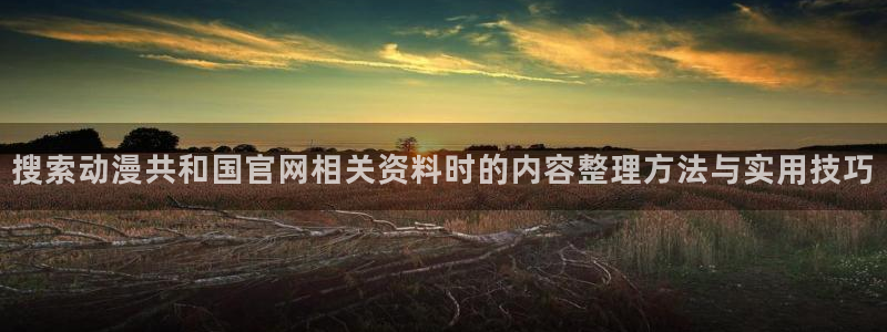 age动漫下载老版本:搜索动漫共和国官网相关资料时的内容整理方法与实用技巧配图